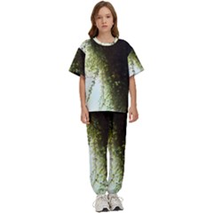 Branch Plant Shrub Green Natural Kids  Tee And Pants Sports Set by Grandong