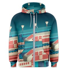 Bridge Transportation Train Toys Men s Zipper Hoodie by Grandong