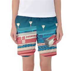 Bridge Transportation Train Toys Women s Basketball Shorts