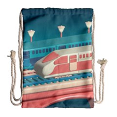 Bridge Transportation Train Toys Drawstring Bag (Large)