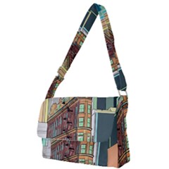 Building Urban Architecture Tower Full Print Messenger Bag (s) by Grandong