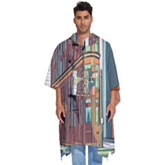 Building Urban Architecture Tower Men s Hooded Rain Ponchos by Grandong