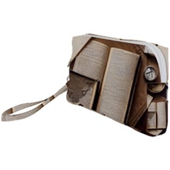 Generated Desk Book Inkwell Pen Wristlet Pouch Bag (small) by Grandong