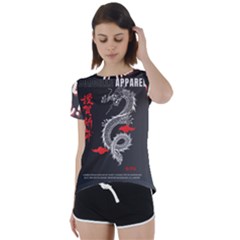 Dragon  Short Sleeve Open Back Tee by Sonugujjar