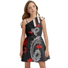 Dragon  Kids  One Shoulder Party Dress by Sonugujjar