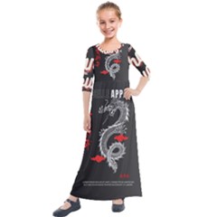 2 Untitled Design Kids  Quarter Sleeve Maxi Dress