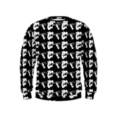 Guitar Player Noir Graphic Kids  Sweatshirt by dflcprintsclothing