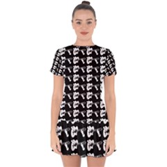 Guitar Player Noir Graphic Drop Hem Mini Chiffon Dress by dflcprintsclothing