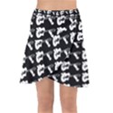 Guitar player noir graphic Wrap Front Skirt View1