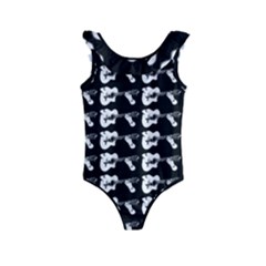 Guitar Player Noir Graphic Kids  Frill Swimsuit by dflcprintsclothing