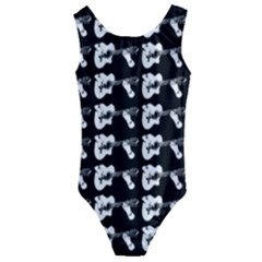 Guitar Player Noir Graphic Kids  Cut-out Back One Piece Swimsuit by dflcprintsclothing