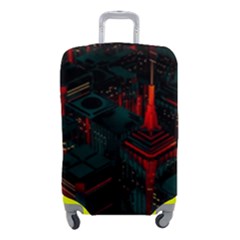 A Dark City Vector Luggage Cover (small) by Proyonanggan