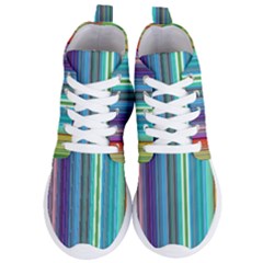 Color Stripes Women s Lightweight High Top Sneakers by Proyonanggan