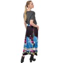 Sneakers Shoes Patterns Bright Velour Split Maxi Skirt View2