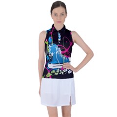 Sneakers Shoes Patterns Bright Women s Sleeveless Polo Tee