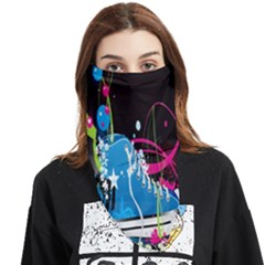 Sneakers Shoes Patterns Bright Face Covering Bandana (Triangle)