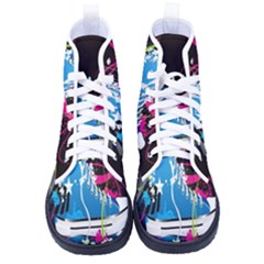 Sneakers Shoes Patterns Bright Women s High-Top Canvas Sneakers