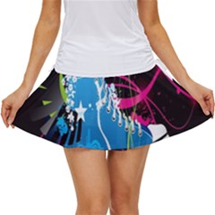 Sneakers Shoes Patterns Bright Women s Skort