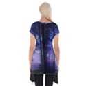 Moonlit A Forest At Night With A Full Moon Short Sleeve Side Drop Tunic View2
