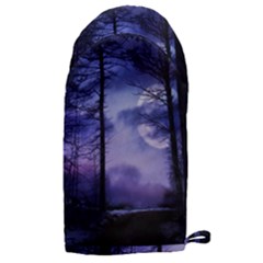 Moonlit A Forest At Night With A Full Moon Microwave Oven Glove