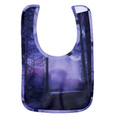 Moonlit A Forest At Night With A Full Moon Baby Bib by Proyonanggan