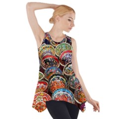 Art Background Bowl Ceramic Color Side Drop Tank Tunic by Proyonanggan