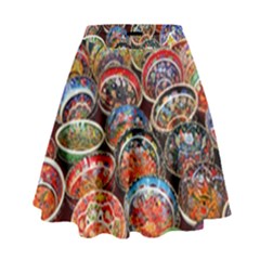 Art Background Bowl Ceramic Color High Waist Skirt