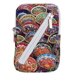 Art Background Bowl Ceramic Color Belt Pouch Bag (small) by Proyonanggan