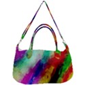 Colorful Abstract Paint Splats Background Removable Strap Handbag View2