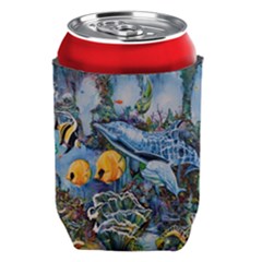Colorful Aquatic Life Wall Mural Can Holder