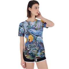 Colorful Aquatic Life Wall Mural Perpetual Short Sleeve T-shirt by Proyonanggan