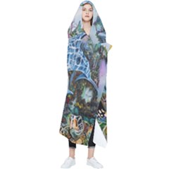 Colorful Aquatic Life Wall Mural Wearable Blanket by Proyonanggan