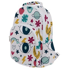 Love Pattern Rounded Multi Pocket Backpack by Proyonanggan