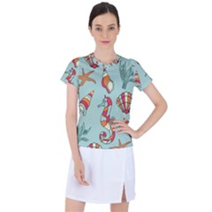 Seahorse Seashell Starfish Shell Women s Sports Top by Proyonanggan