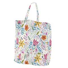 Flowers Nature Wallpaper Background Giant Grocery Tote by Proyonanggan