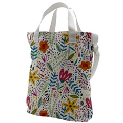 Flowers Nature Wallpaper Background Canvas Messenger Bag