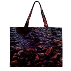 Twilight Treasures: Rocky Beachscape  Zipper Mini Tote Bag by dflcprintsclothing