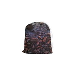 Twilight Treasures: Rocky Beachscape  Drawstring Pouch (xs) by dflcprintsclothing