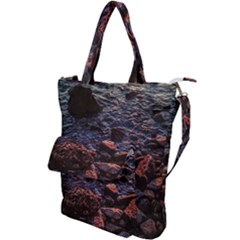 Twilight Treasures: Rocky Beachscape  Shoulder Tote Bag by dflcprintsclothing