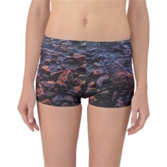 Twilight Treasures: Rocky Beachscape  Reversible Boyleg Bikini Bottoms by dflcprintsclothing