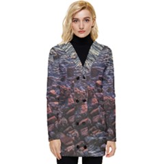 Twilight Treasures: Rocky Beachscape  Button Up Hooded Coat  by dflcprintsclothing
