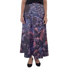 Twilight Treasures: Rocky Beachscape  Flared Maxi Skirt by dflcprintsclothing