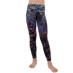 Twilight Treasures: Rocky Beachscape  Kids  Lightweight Velour Leggings by dflcprintsclothing