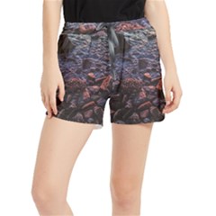 Twilight Treasures: Rocky Beachscape  Women s Runner Shorts by dflcprintsclothing