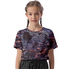 Twilight Treasures: Rocky Beachscape  Kids  Basic Tee by dflcprintsclothing