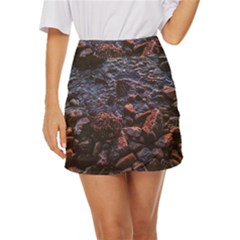 Twilight Treasures: Rocky Beachscape  Mini Front Wrap Skirt by dflcprintsclothing