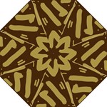 Tribal Gold and Brown Hook Handle Umbrella (Medium)