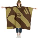 Tribal Gold and Brown Women s Hooded Rain Ponchos