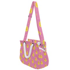 Rubber Duck Pattern Rope Handles Shoulder Strap Bag by Valentinaart