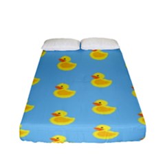 Rubber Duck Pattern Fitted Sheet (full/ Double Size) by Valentinaart